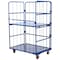 Vestil Blue Foldable/Nestable Roller Container 2 Shelf 1100lb 43.6x31.25x65.5 ROL-3143-2 - alternate 2